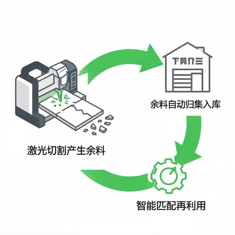 激光切割余料总浪费？一招实现自动归集+再利用