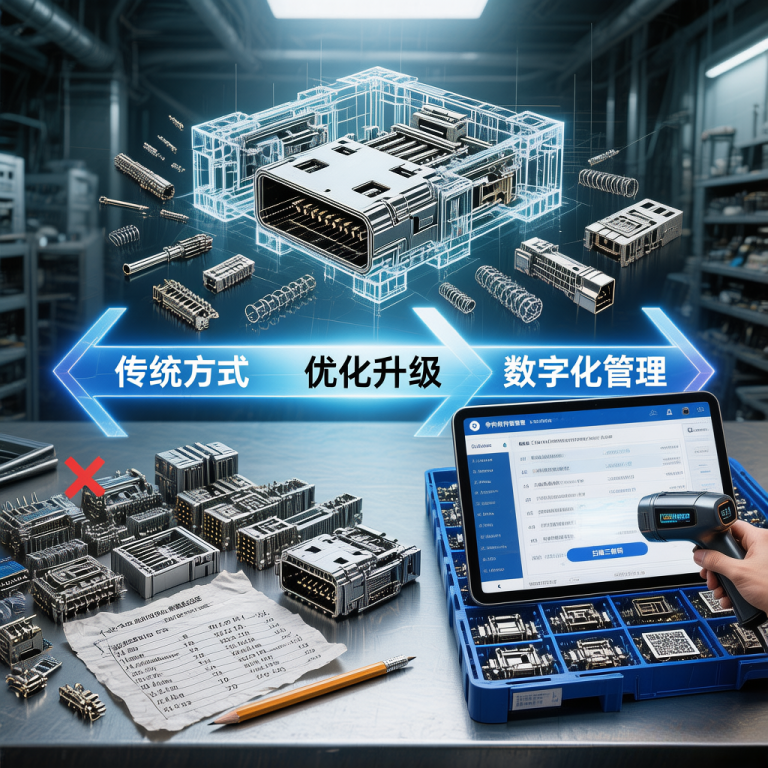 电子连接器模具太小，零件几百个？怎么才能管好几百个零件，不错不漏 | 摩杰斯电子行业方案 
