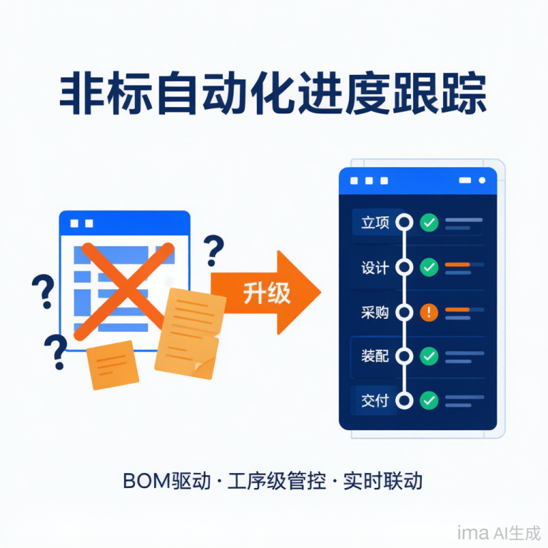 非标自动化项目进度跟踪工具：别再靠Excel盯进度了，很多厂都错在这里 