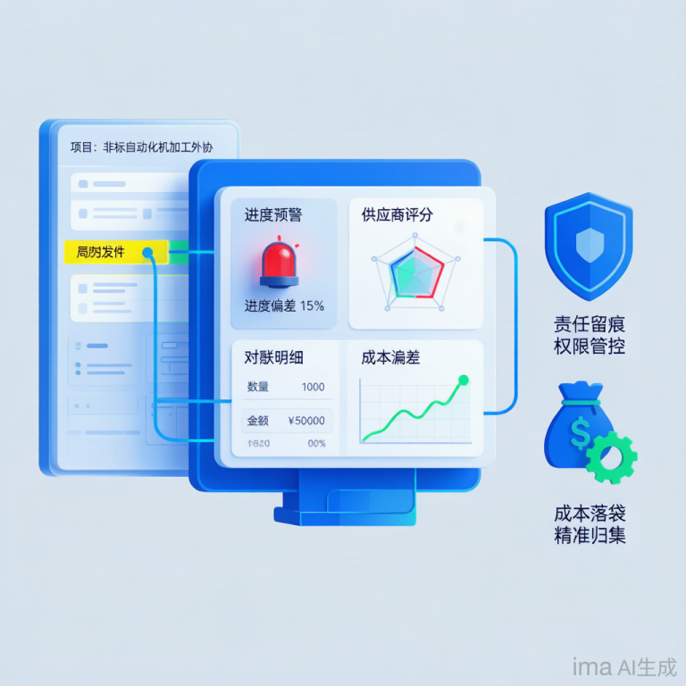 非标自动化机加工外协成本总超支？外协管理系统帮你堵住4大隐性漏洞 