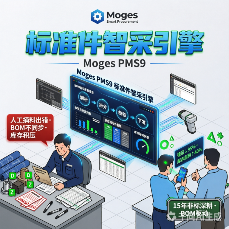 非标自动化标准件采购管理系统选型：BOM驱动避开错采漏采坑