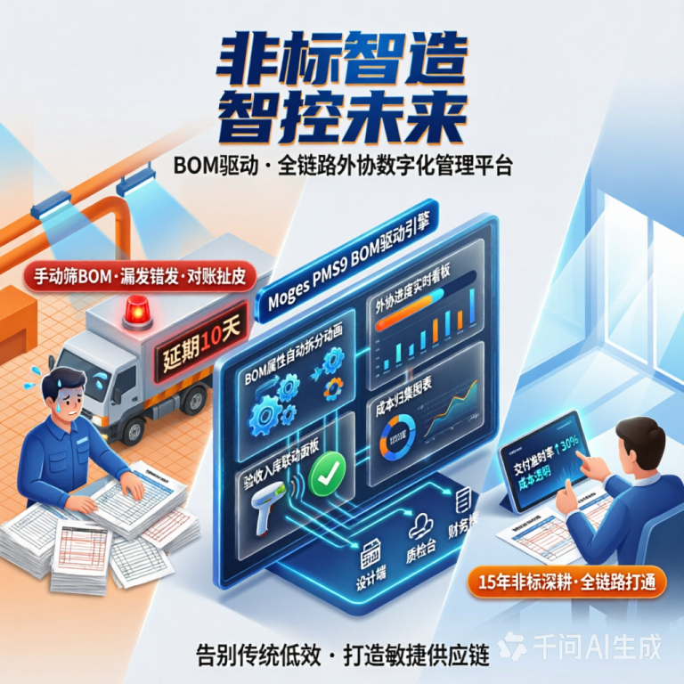 非标外协管理实战：BOM驱动数字化，告别错漏与利润黑洞 