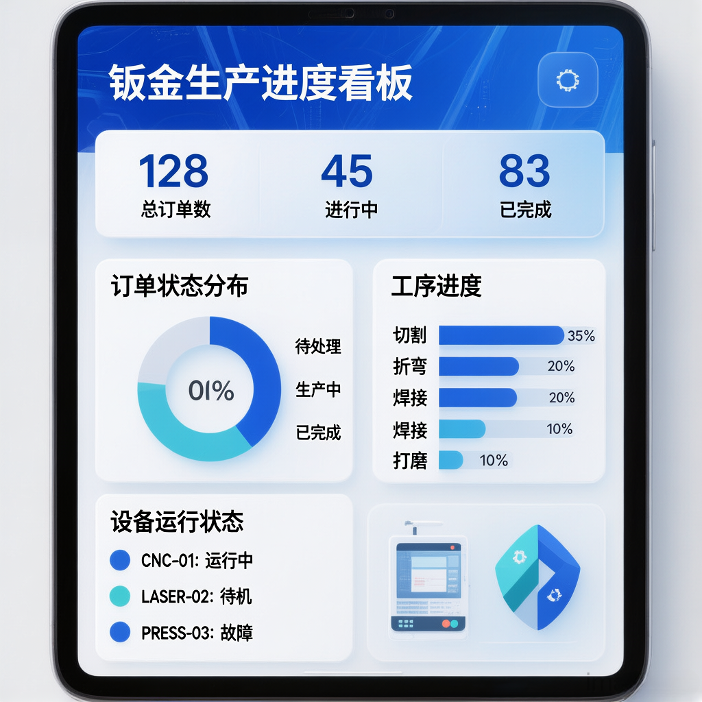 老板不在厂里，如何手机实时查看钣金生产进度？ 