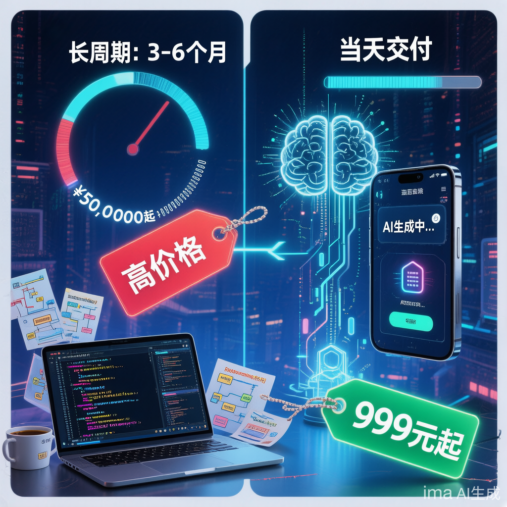 找昆山app开发外包踩坑后的真实体验：999元起当天交付的AI开发新模式 