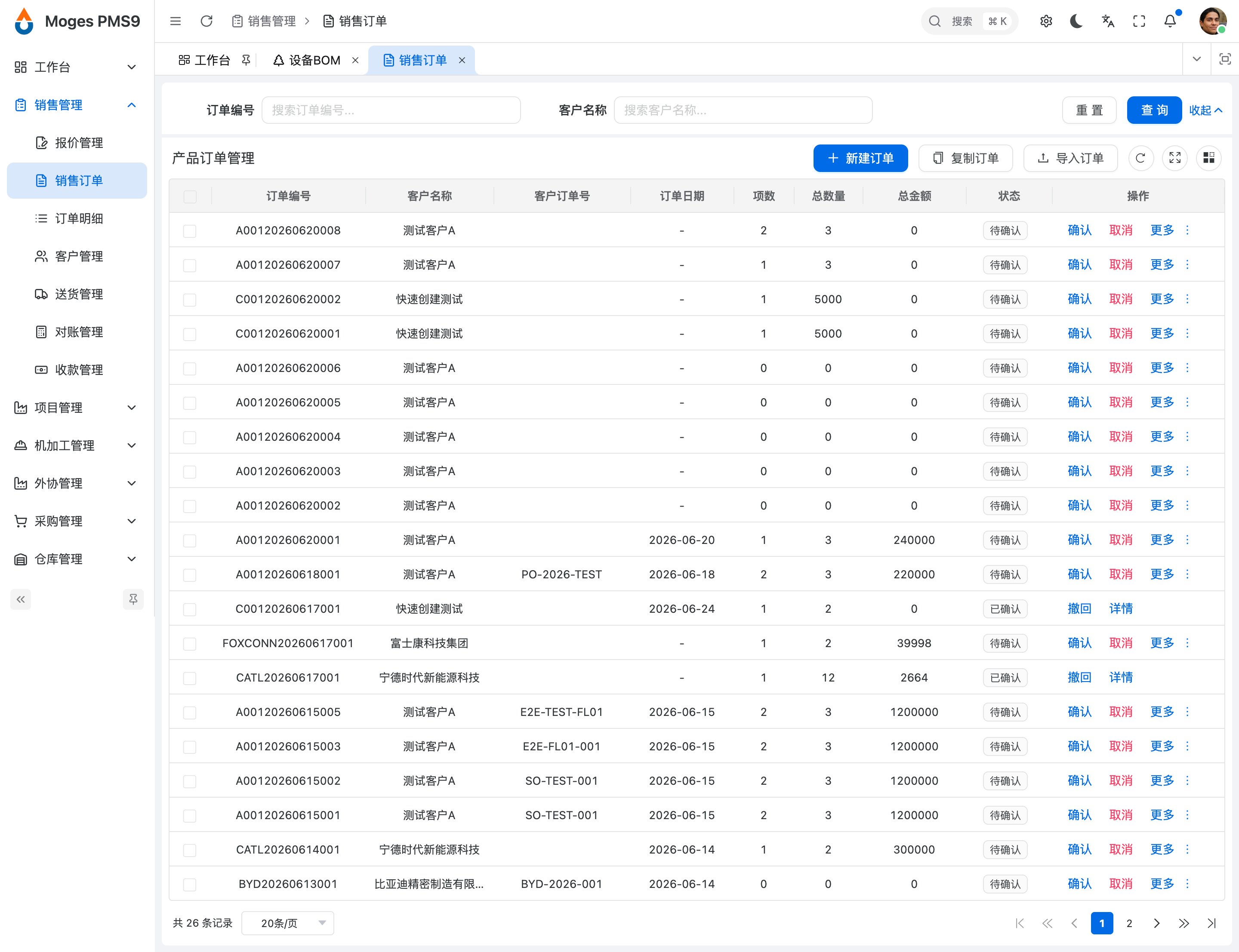 Moges PMS9仪表盘