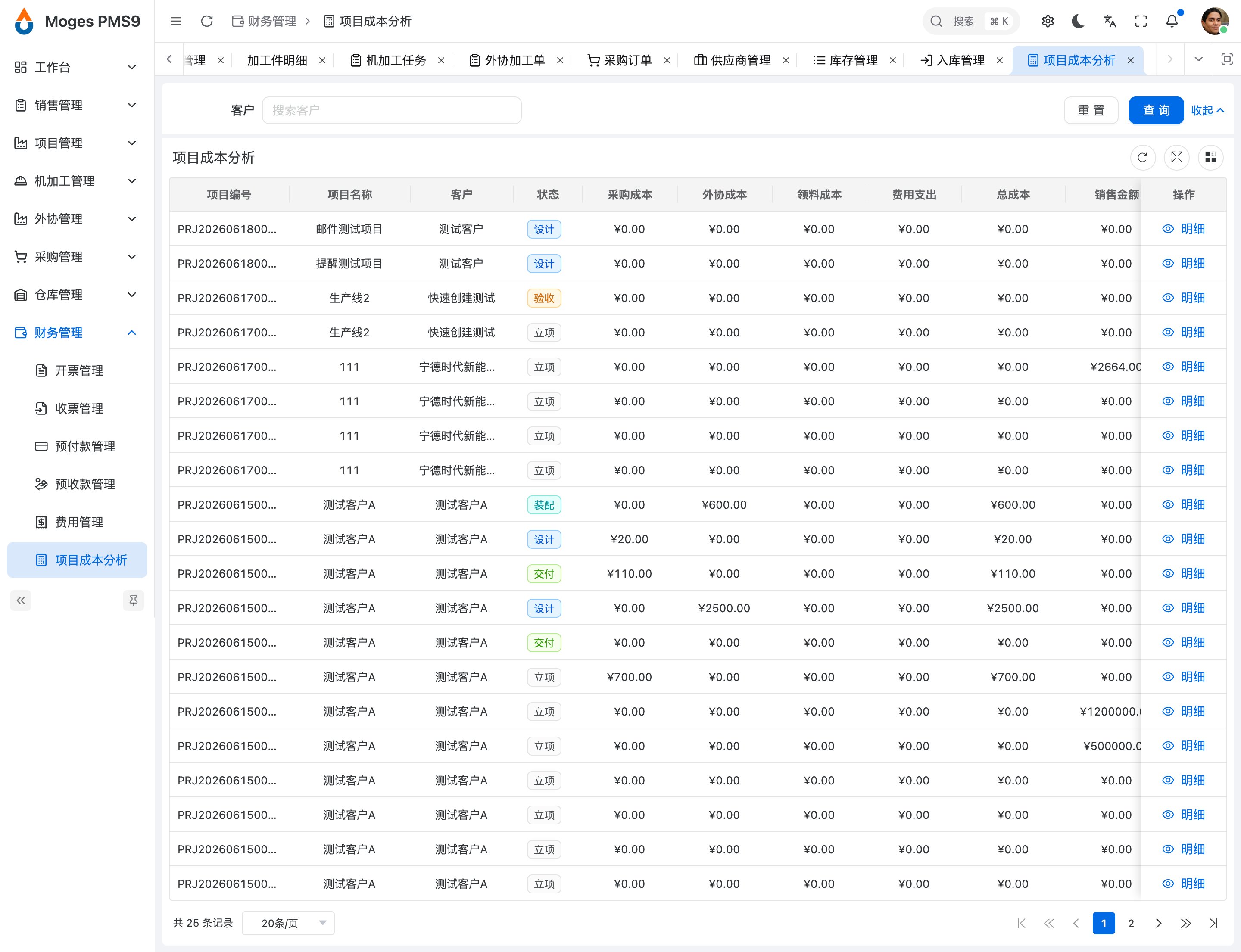 Moges PMS9 - 非标自动化项目管理系统