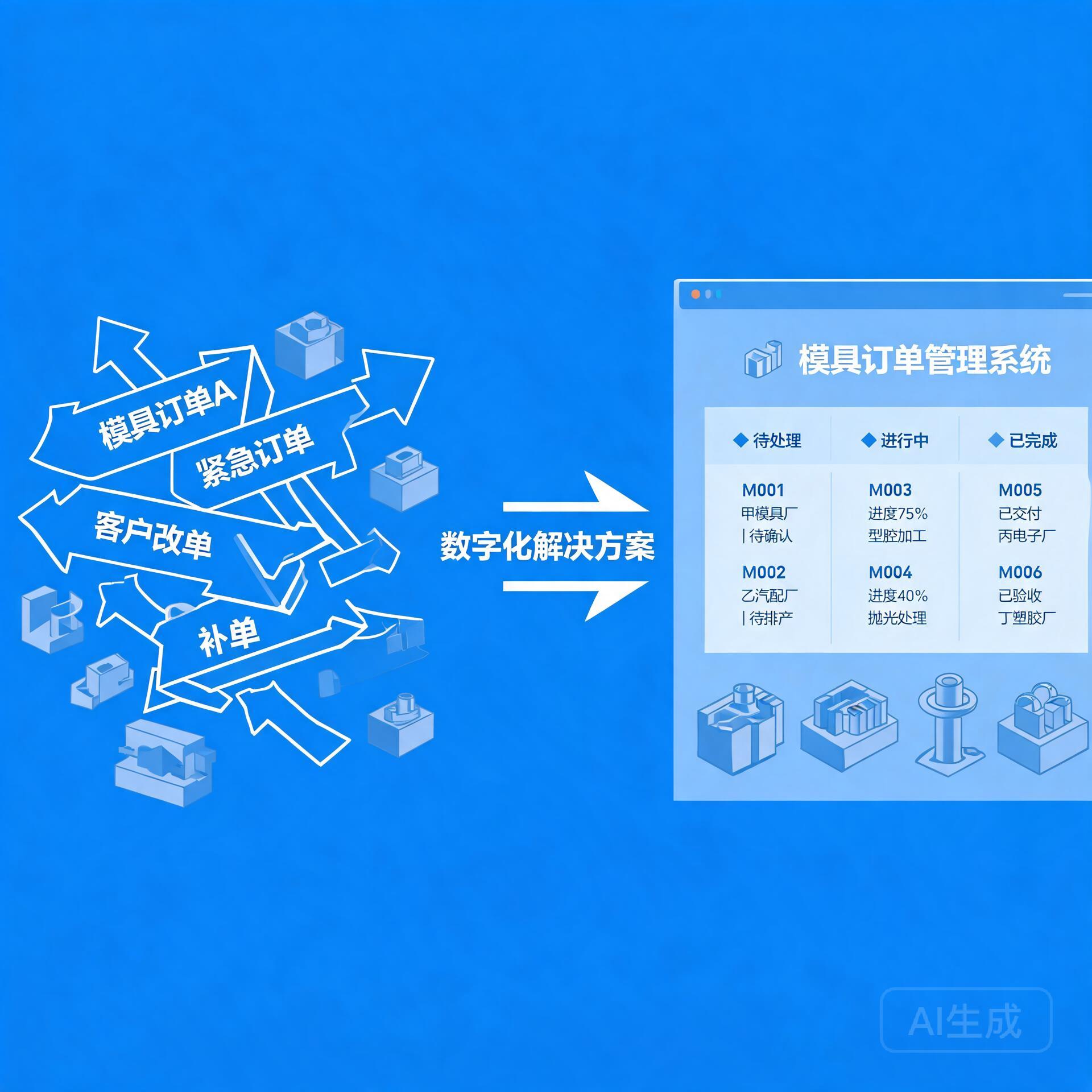 模具订单管理混乱怎么办？中小模具厂5步梳理法 